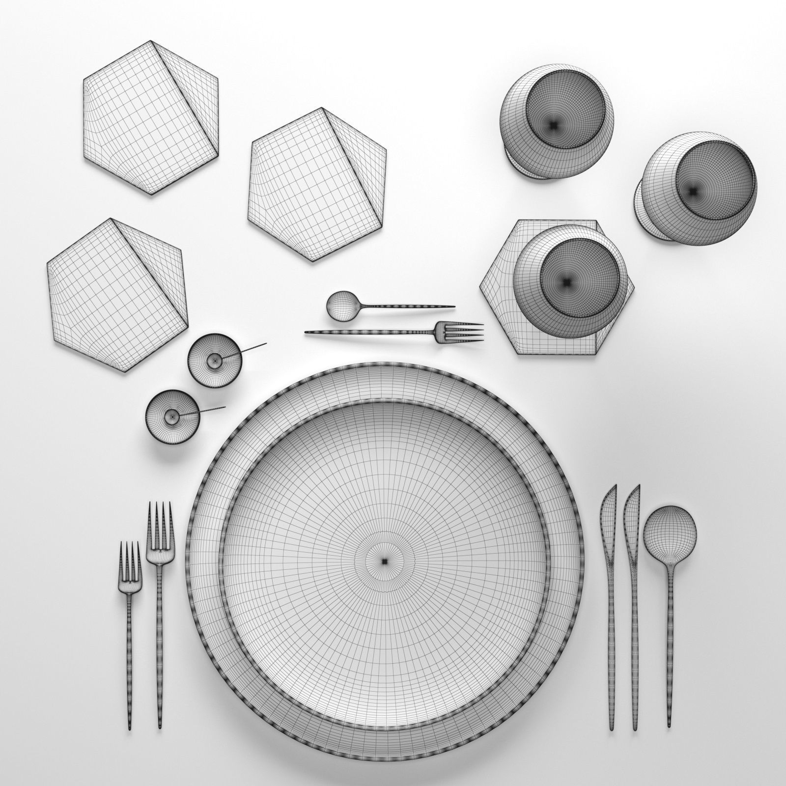Table Setting Collection 3D model_32