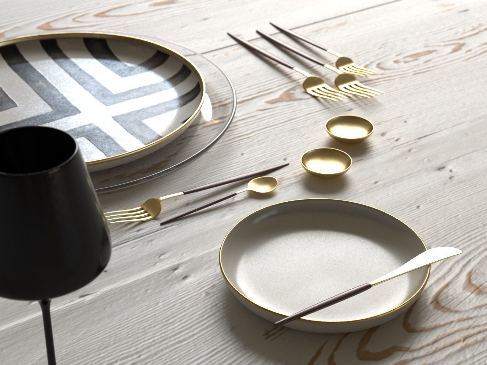 Table Setting Collection 3D model_14