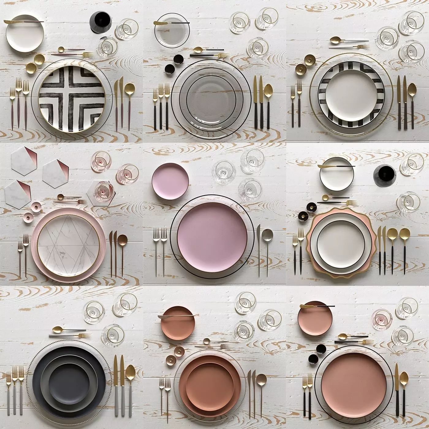 Table Setting Collection 3D model_0