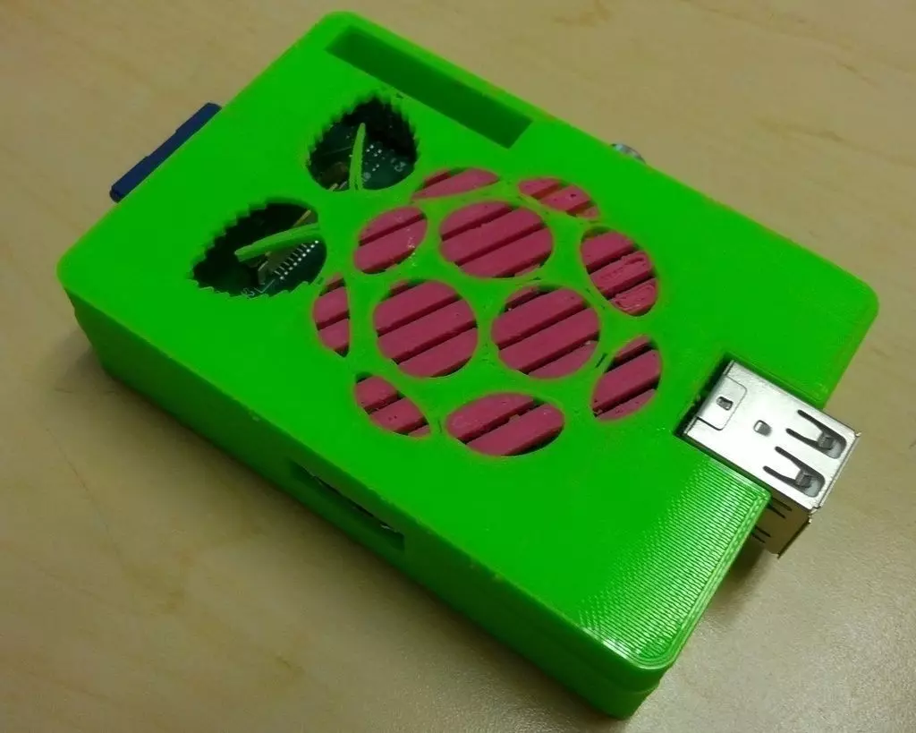 Raspberry Pi Case with GPIO - Two Color Free 3D print model