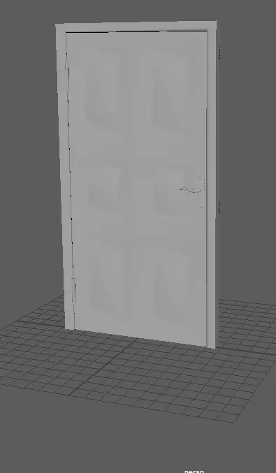 Dooor door Free low-poly 3D model_0