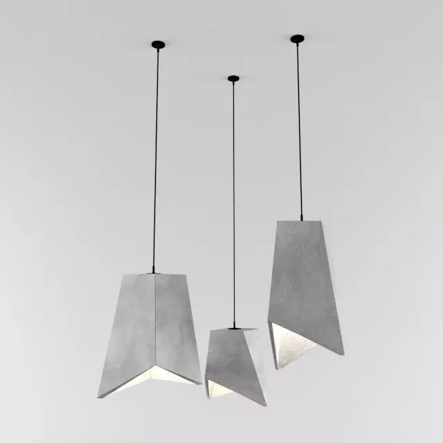Concrete pendant light Free 3D model