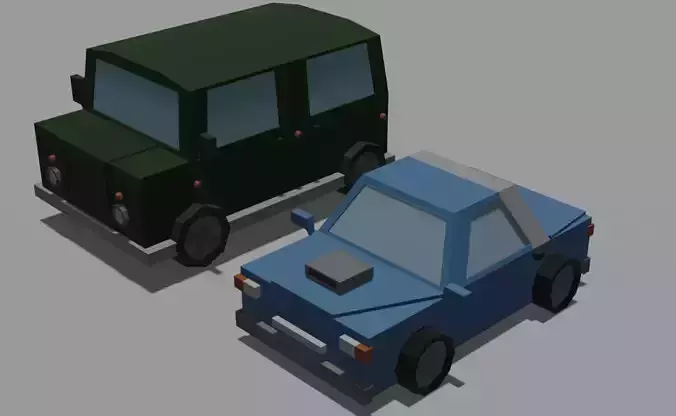 Low Poly cars two