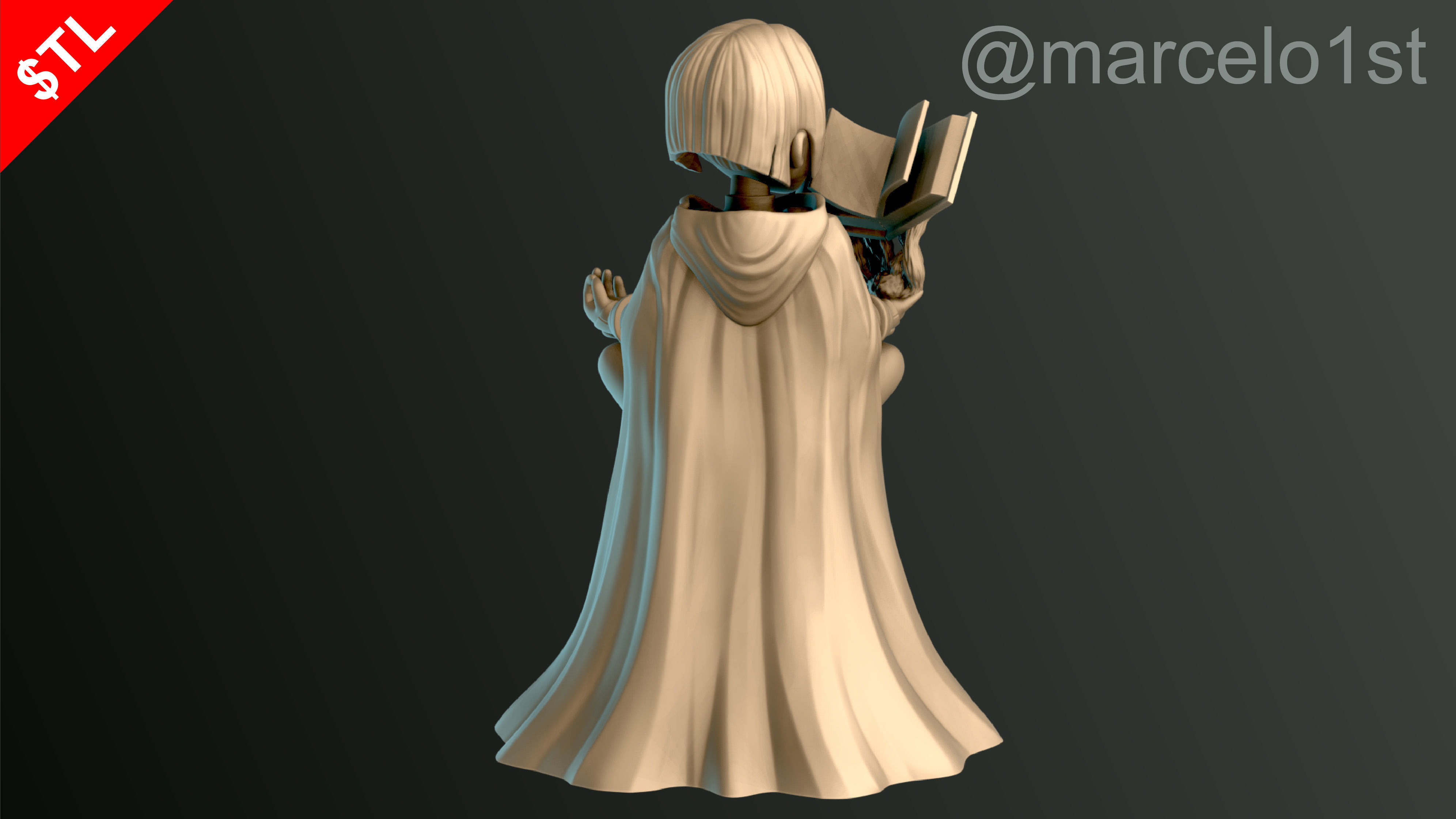 Raven Teen Titans Statue 3D print model_6