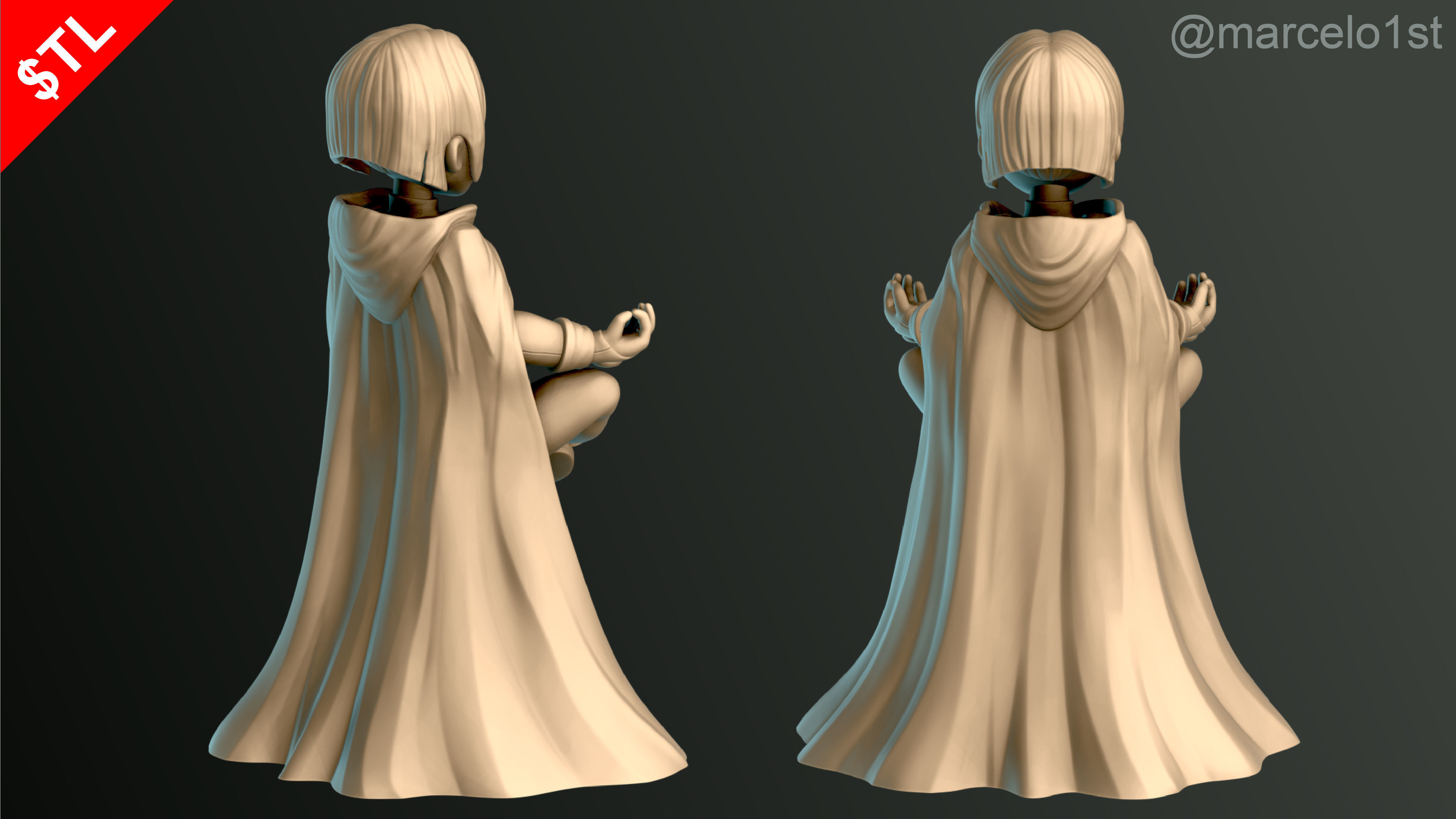 Raven Teen Titans Statue 3D print model_3