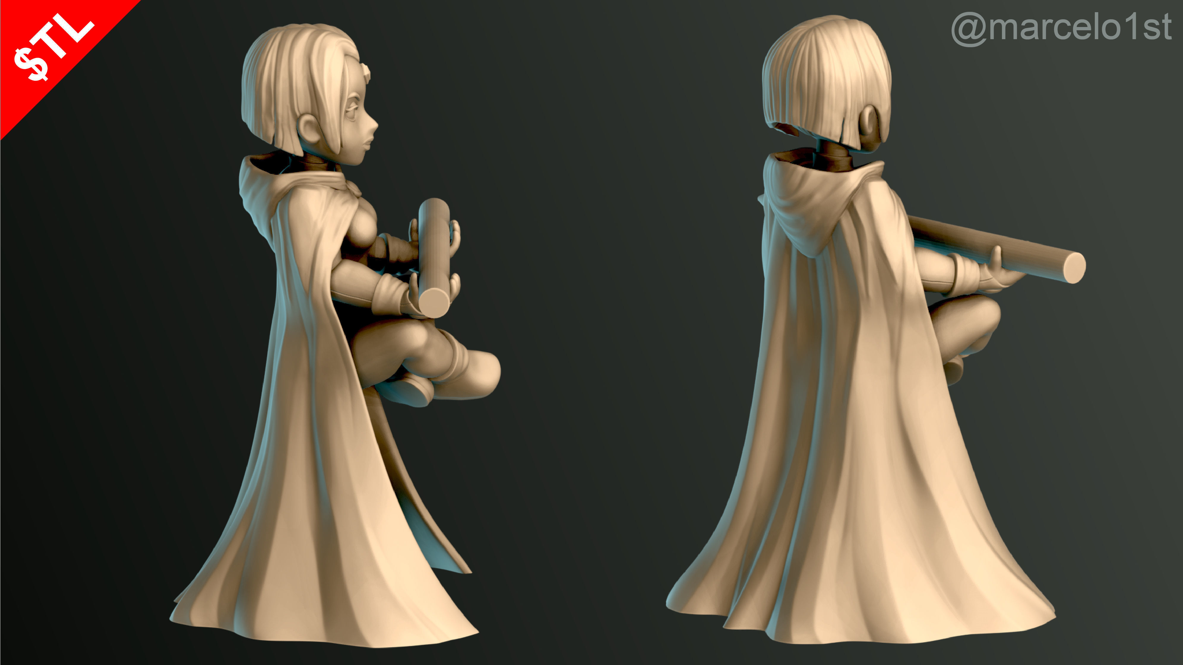 Raven Teen Titans Statue 3D print model_8