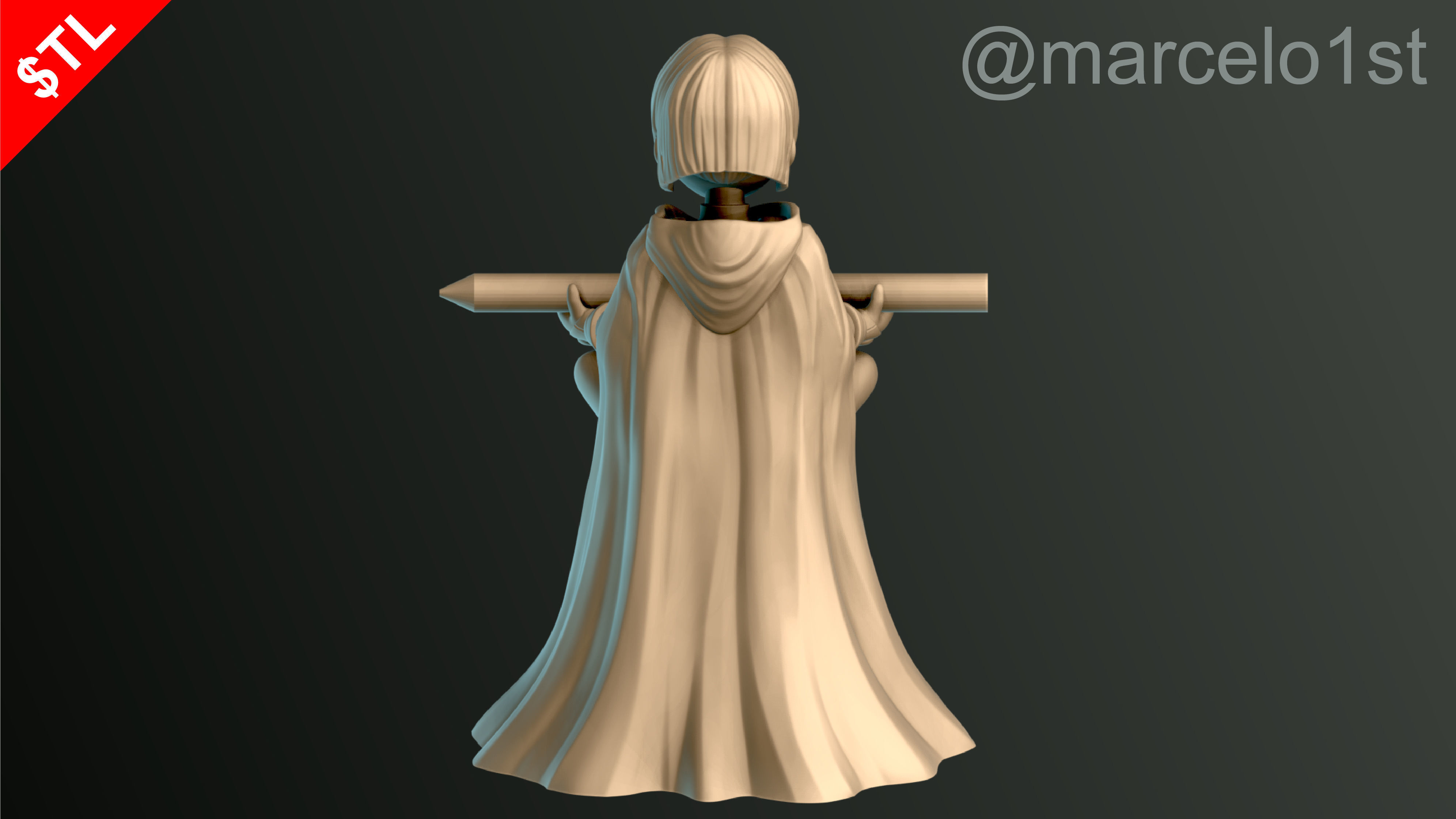 Raven Teen Titans Statue 3D print model_9