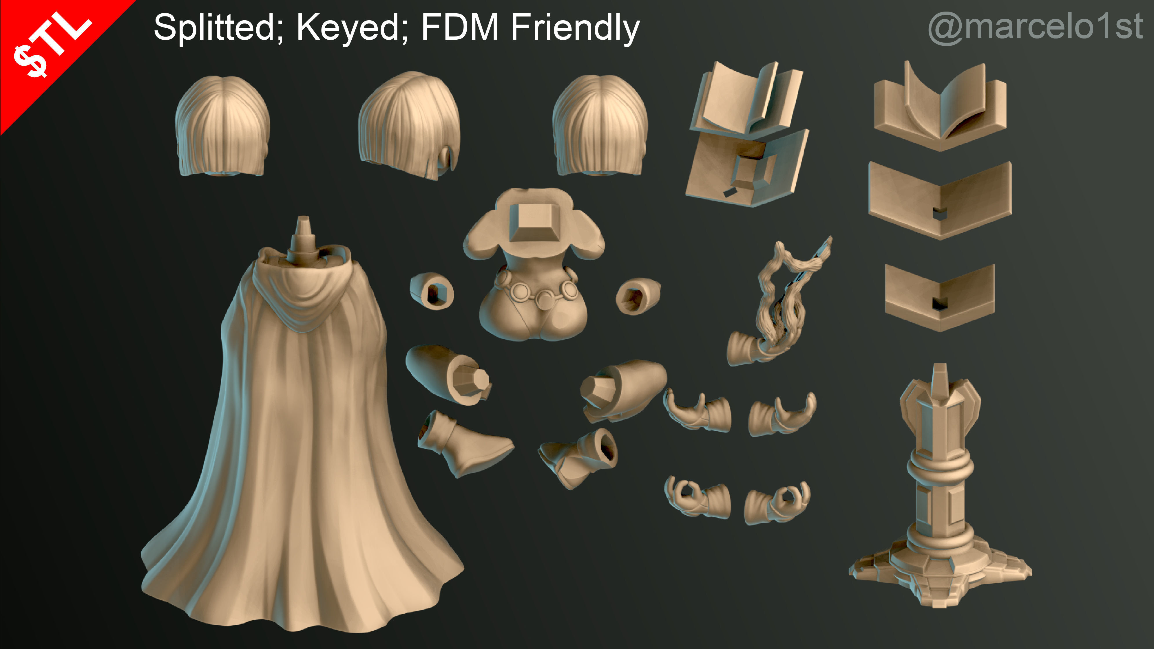 Raven Teen Titans Statue 3D print model_11