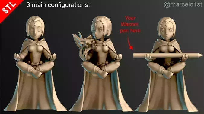 Raven Teen Titans Statue 3D print model