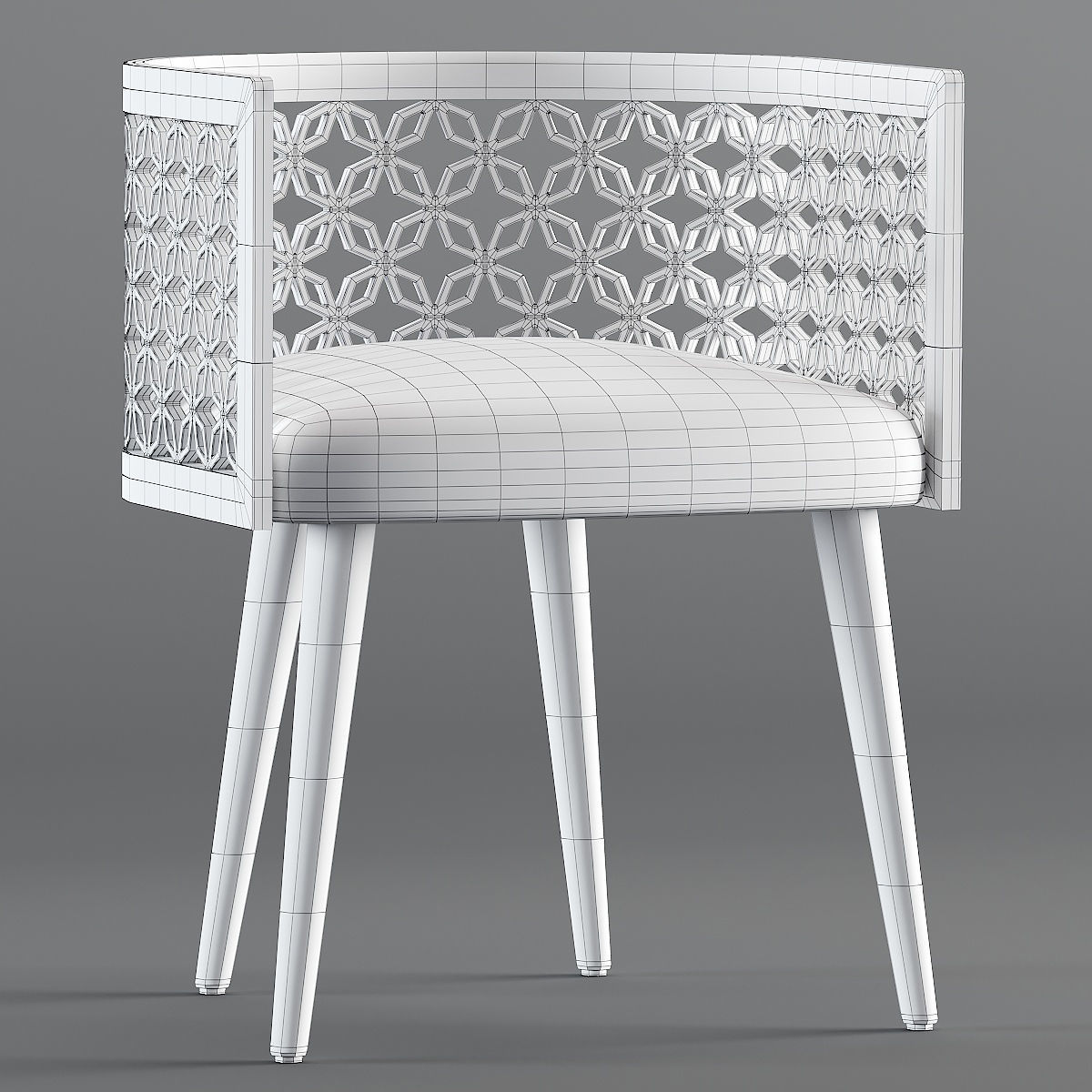 Arabesque Dining Chair 3D model_2