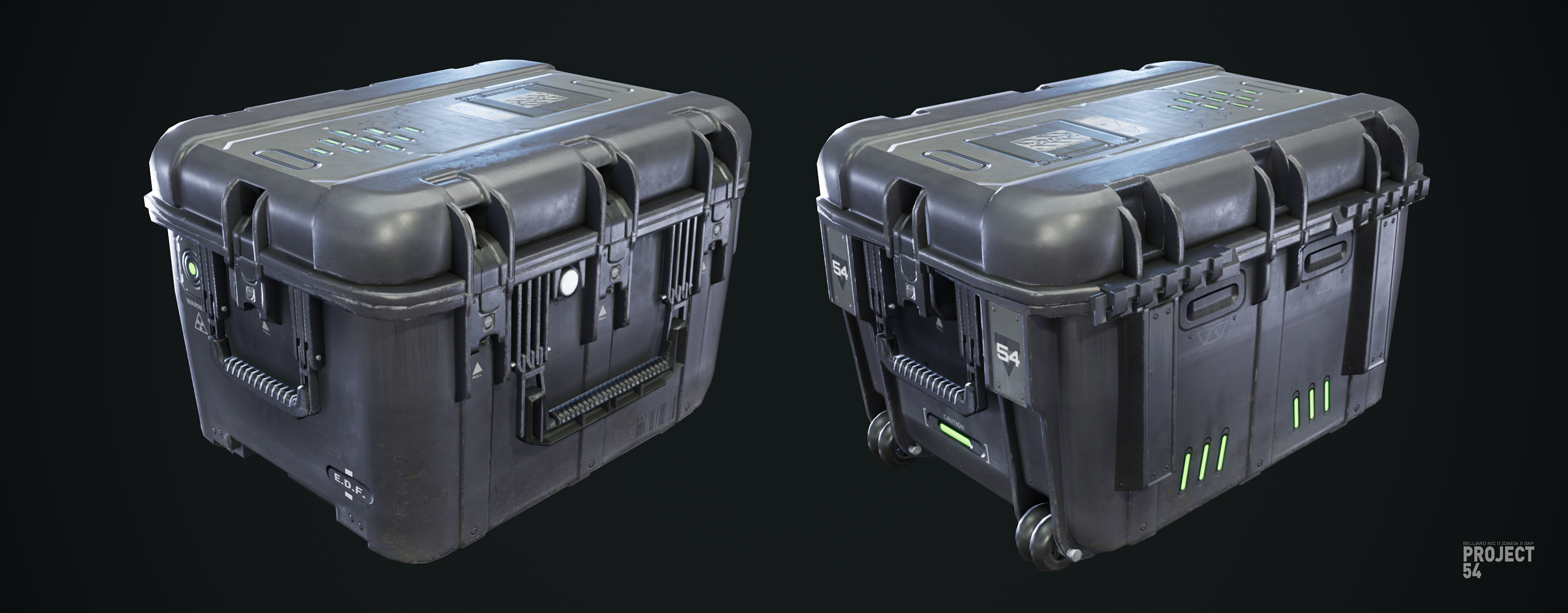 Project 54 - Game Ready prop Low-poly 3D model_3