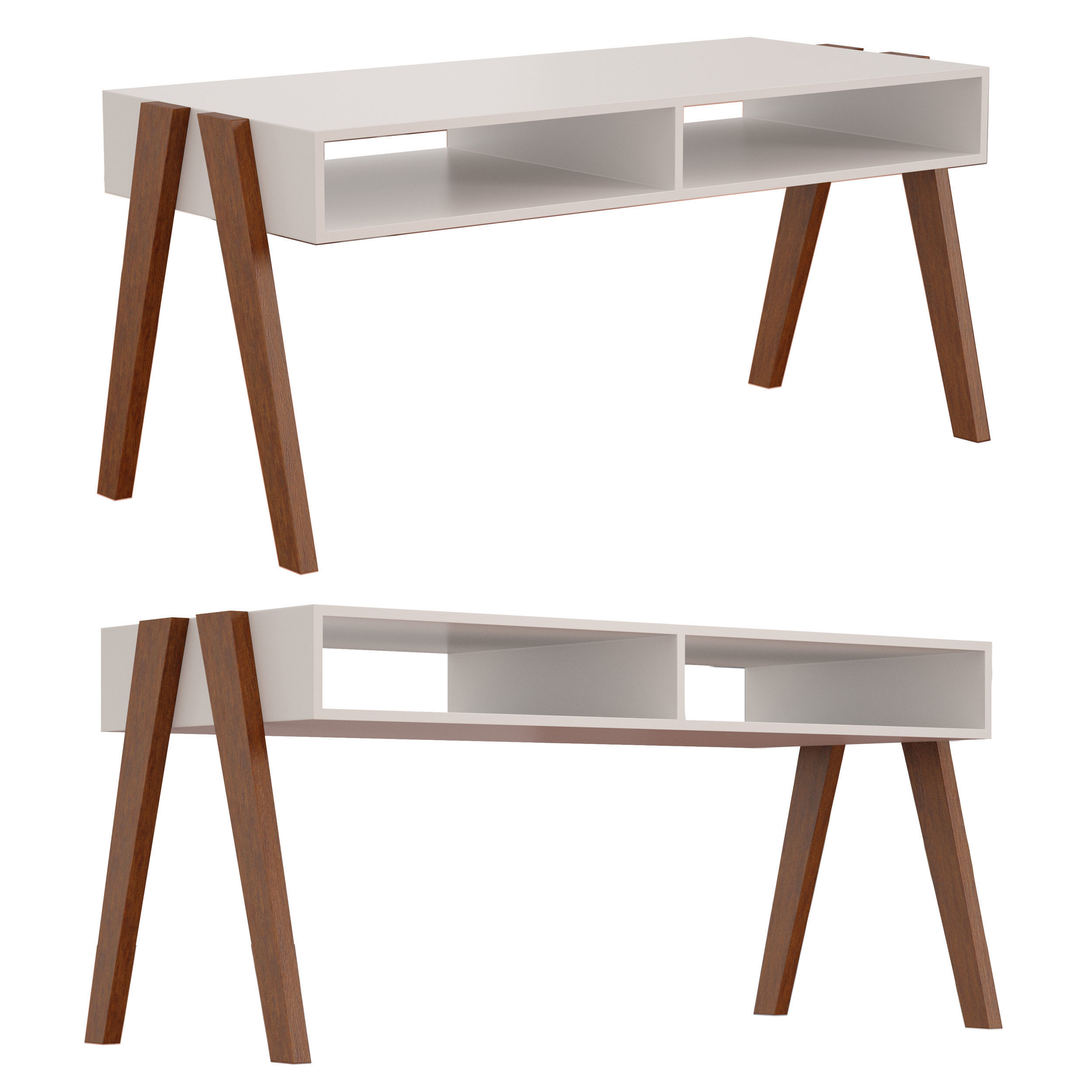 LAUREL COFFEE TABLE Black and White 3D model_4