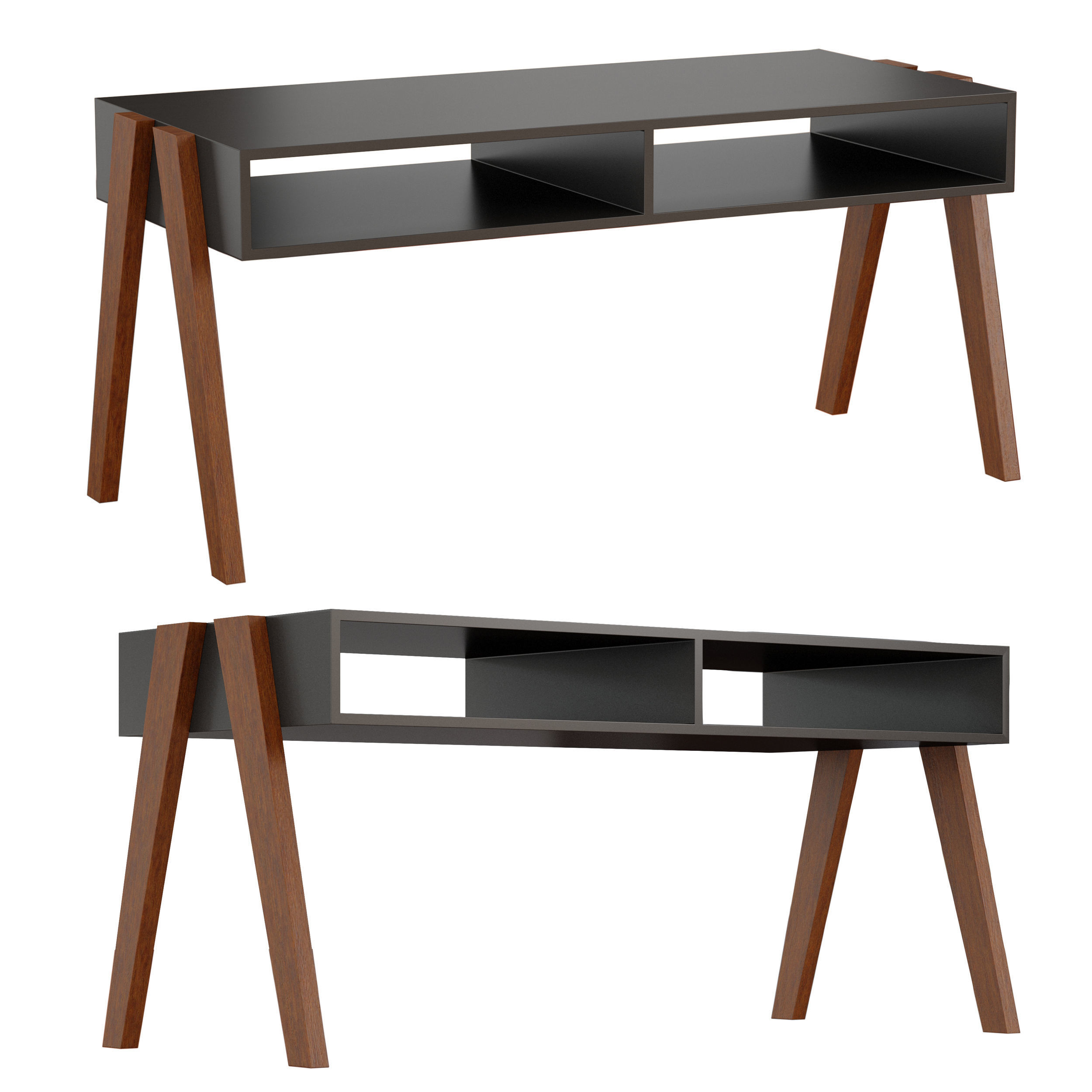 LAUREL COFFEE TABLE Black and White 3D model_1