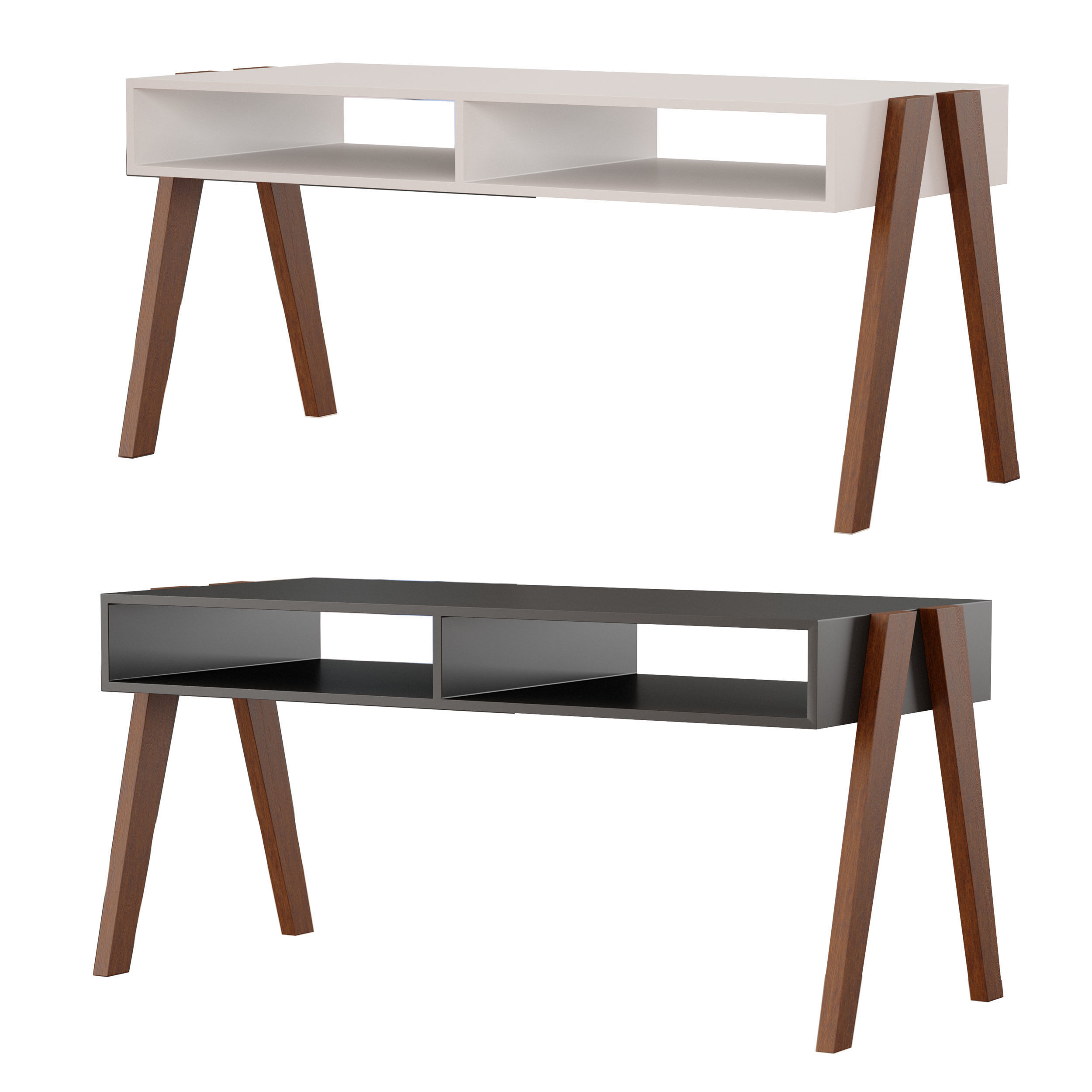 LAUREL COFFEE TABLE Black and White 3D model_8