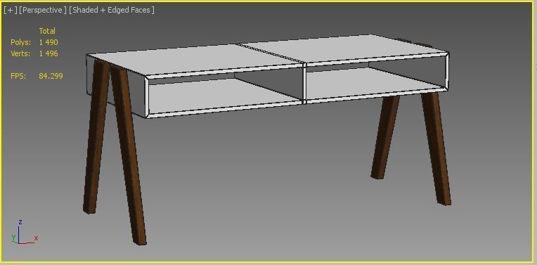 LAUREL COFFEE TABLE Black and White 3D model_10