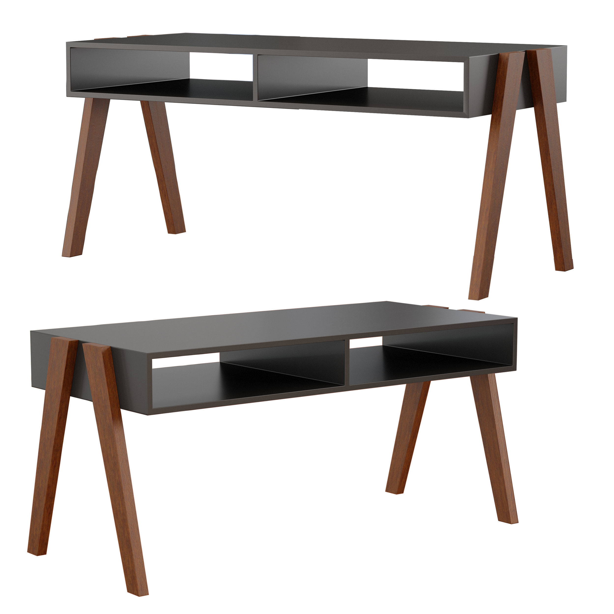 LAUREL COFFEE TABLE Black and White 3D model_2