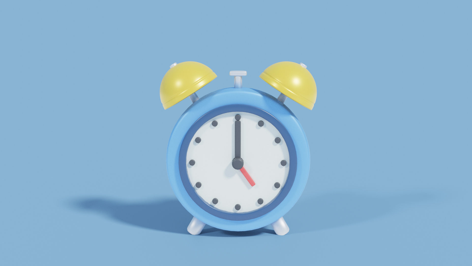 Cartoon Clock Low-poly 3D model_4
