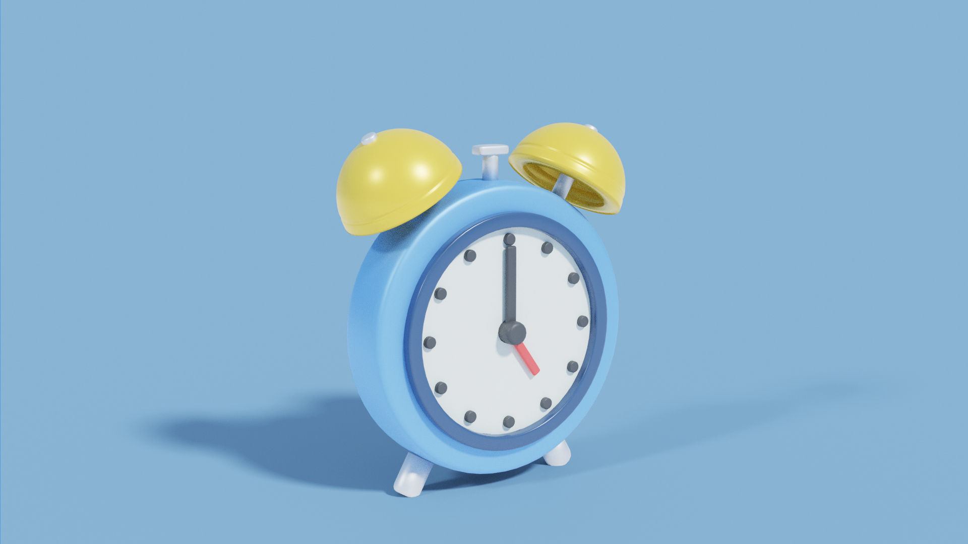Cartoon Clock Low-poly 3D model_5