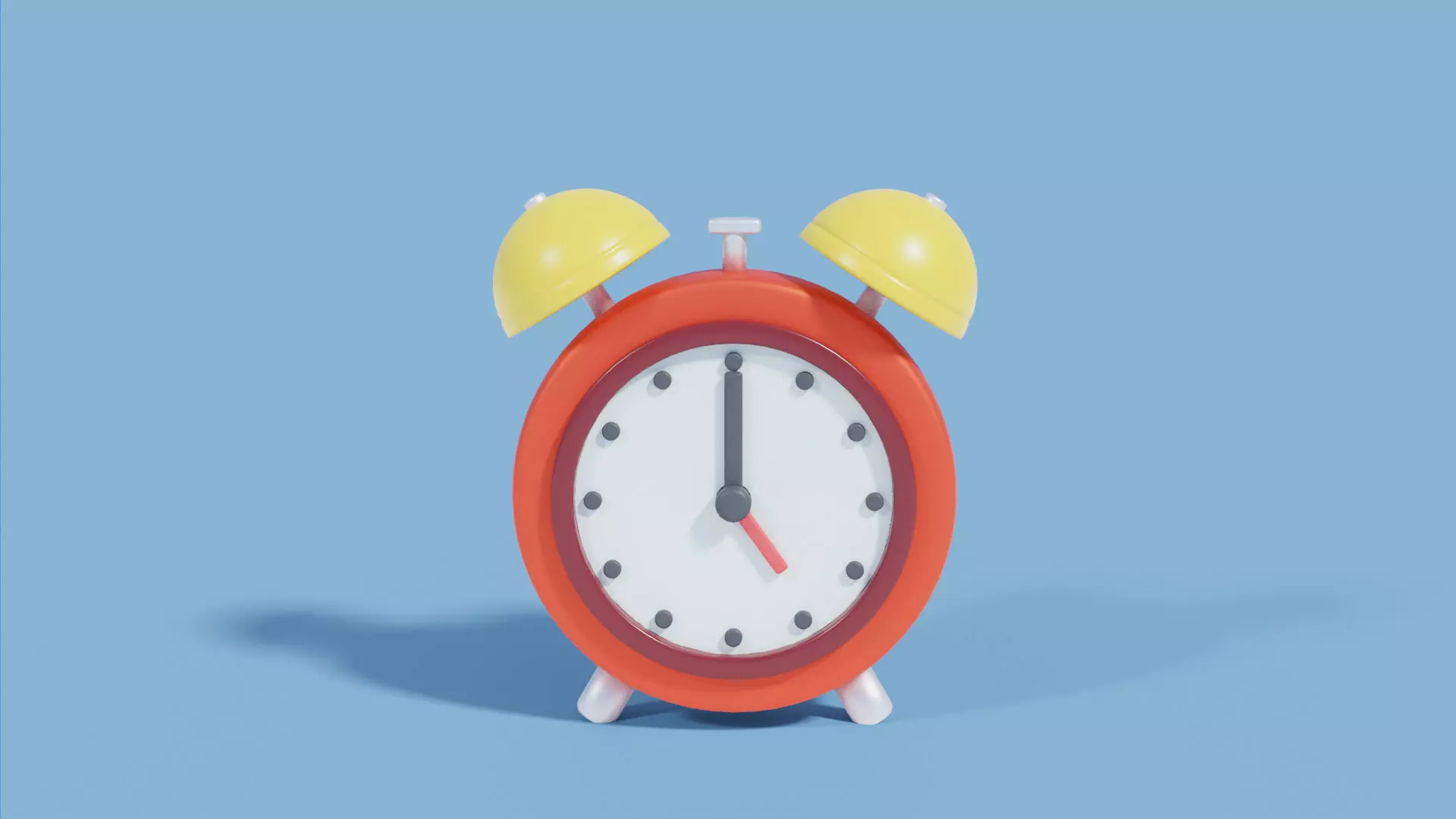 Cartoon Clock Low-poly 3D model_0