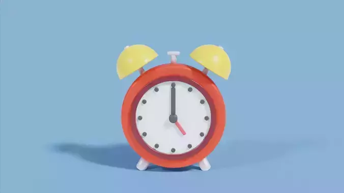 Cartoon Clock Low-poly 3D model