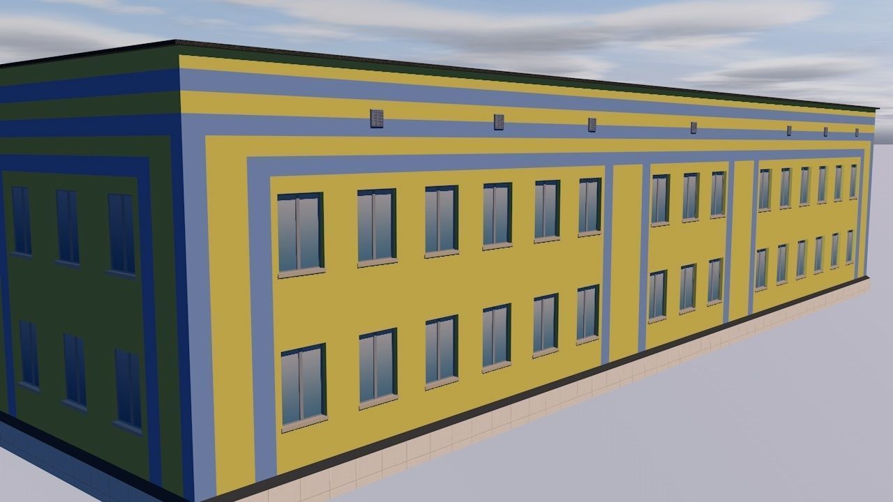 School building 3D model_1