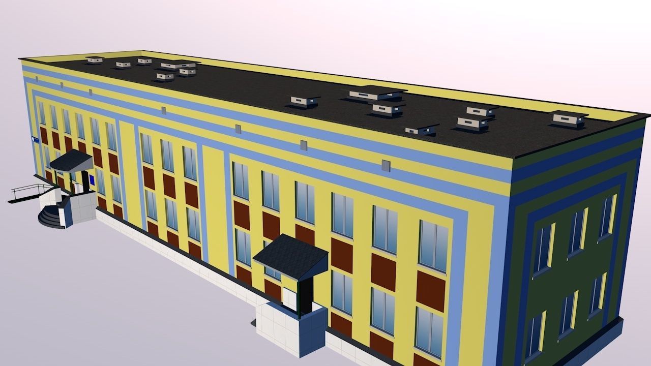 School building 3D model_2