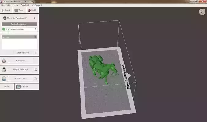 A horse with a saddle