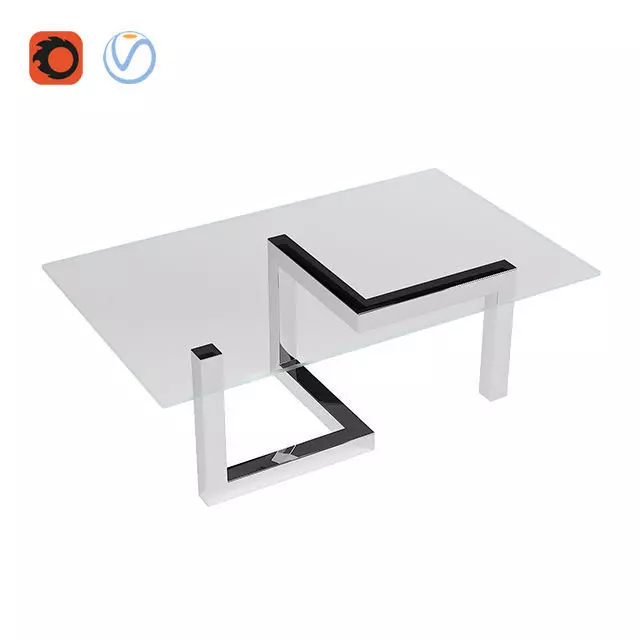 Modern steel coffee table Free 3D model