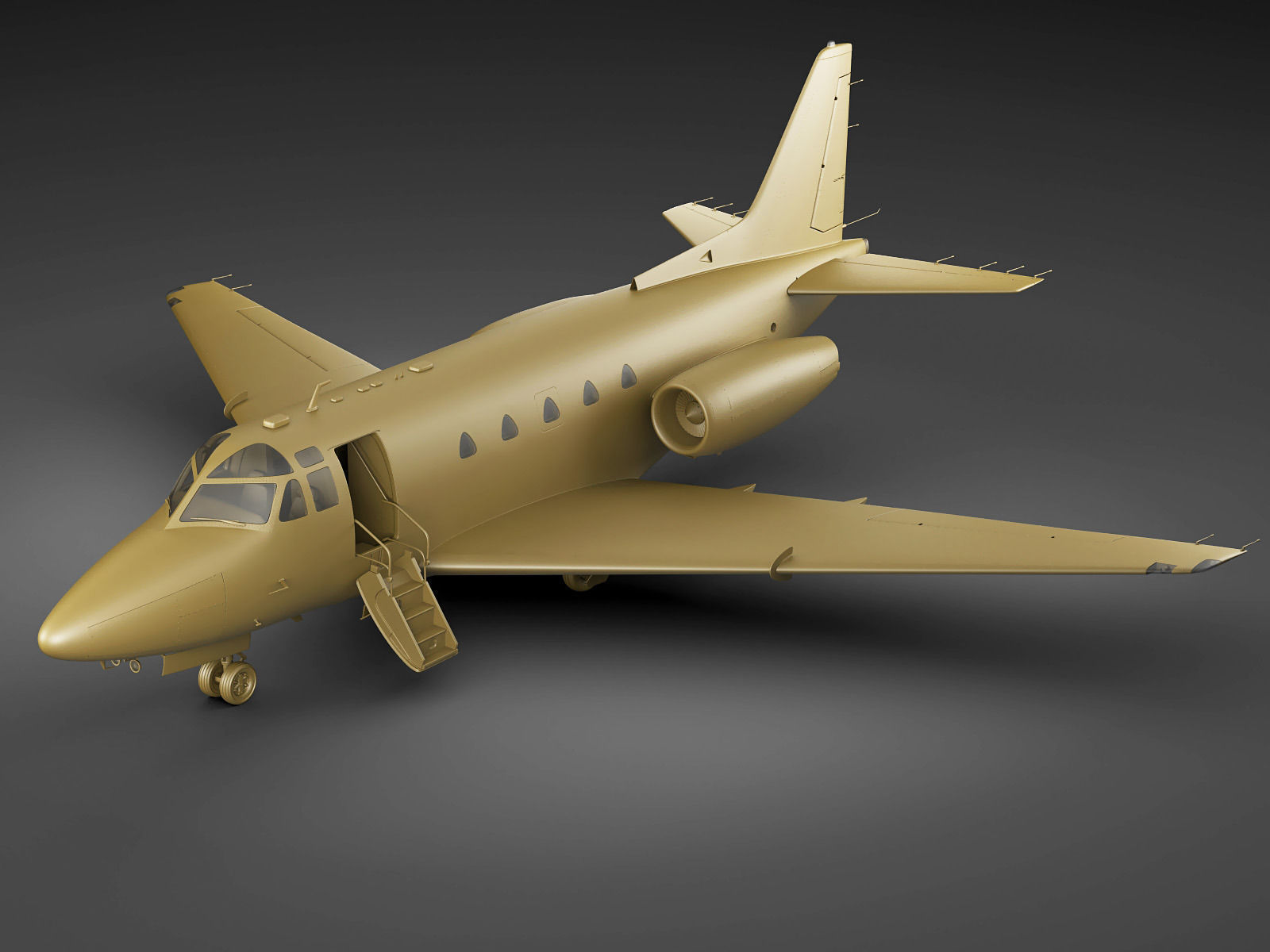 Sabreliner 60 - 65 with interior 3D model_27