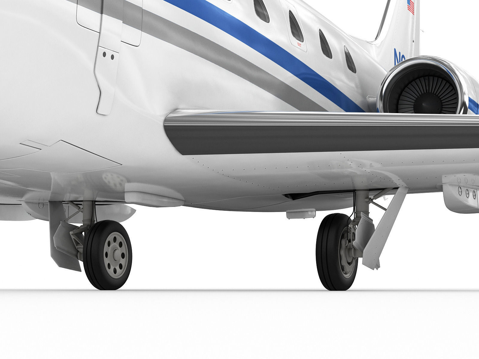 Sabreliner 60 - 65 with interior 3D model_15