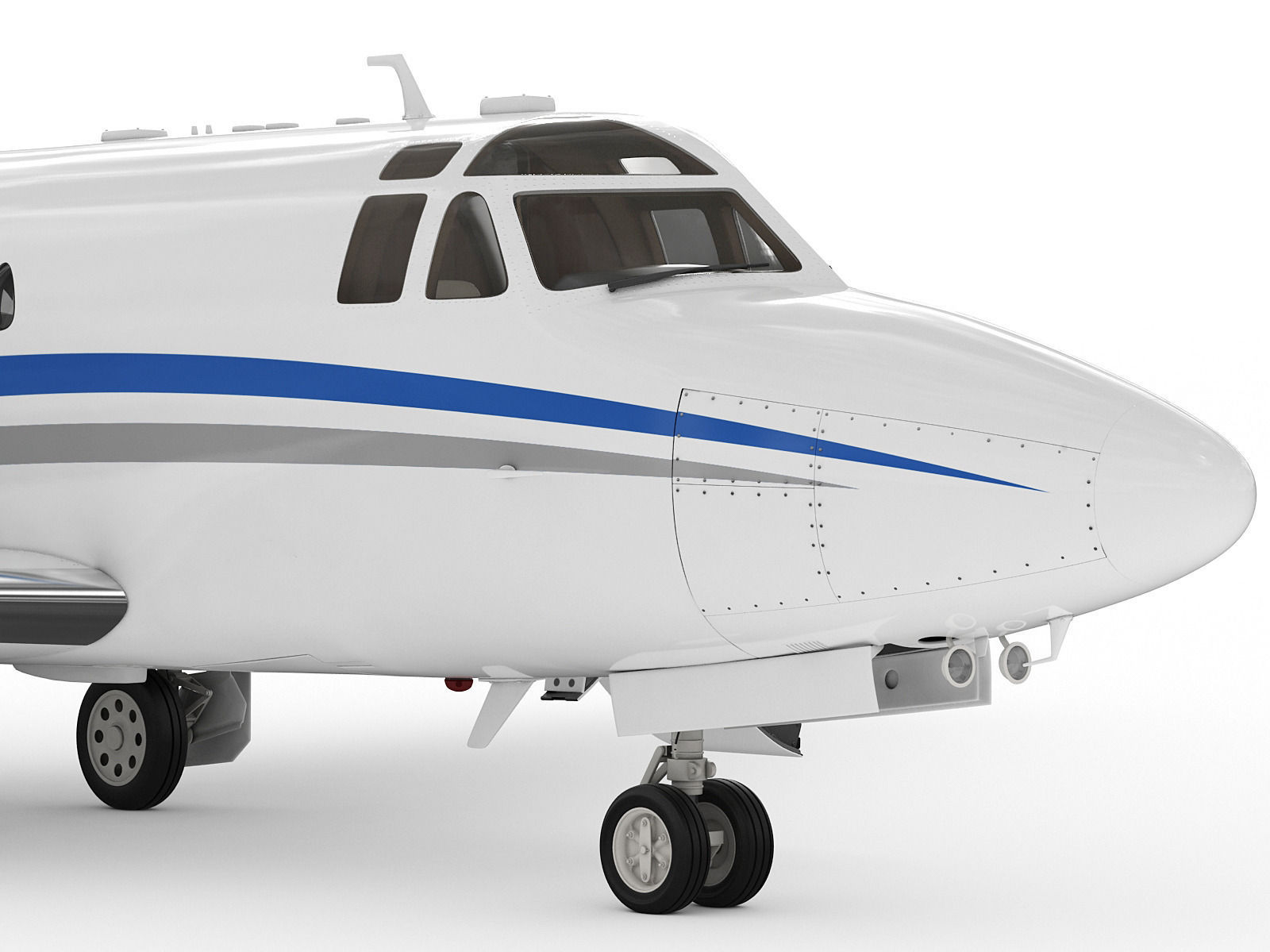 Sabreliner 60 - 65 with interior 3D model_10