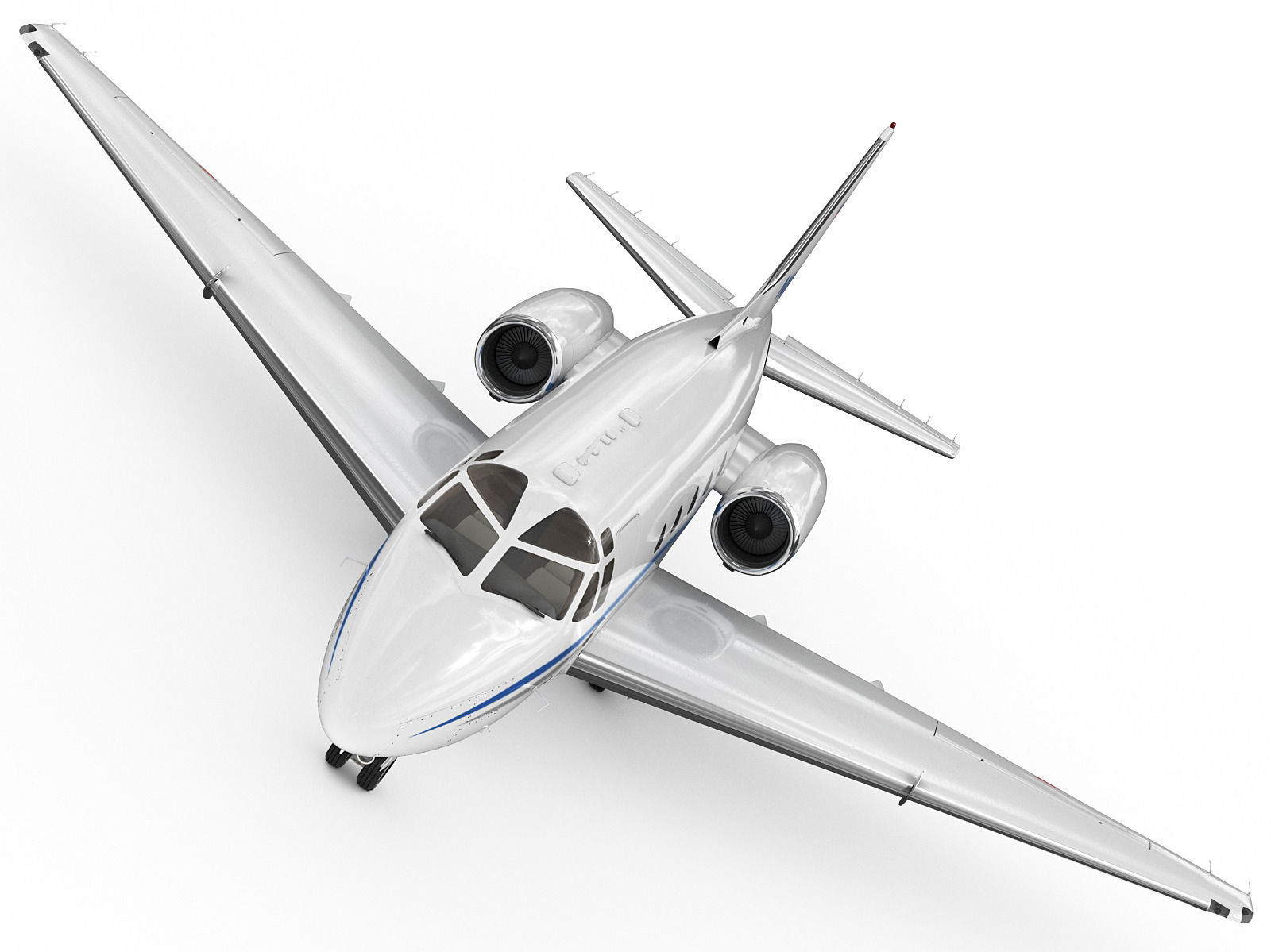 Sabreliner 60 - 65 with interior 3D model_13