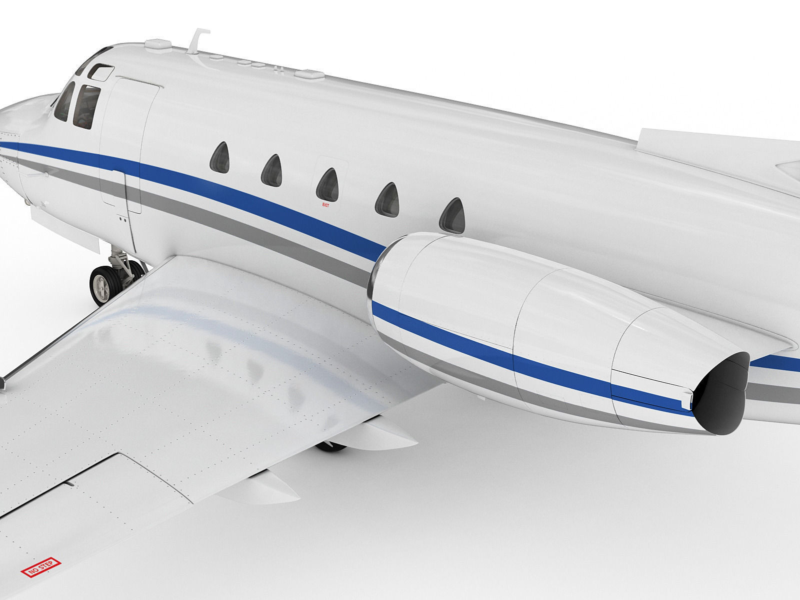 Sabreliner 60 - 65 with interior 3D model_16