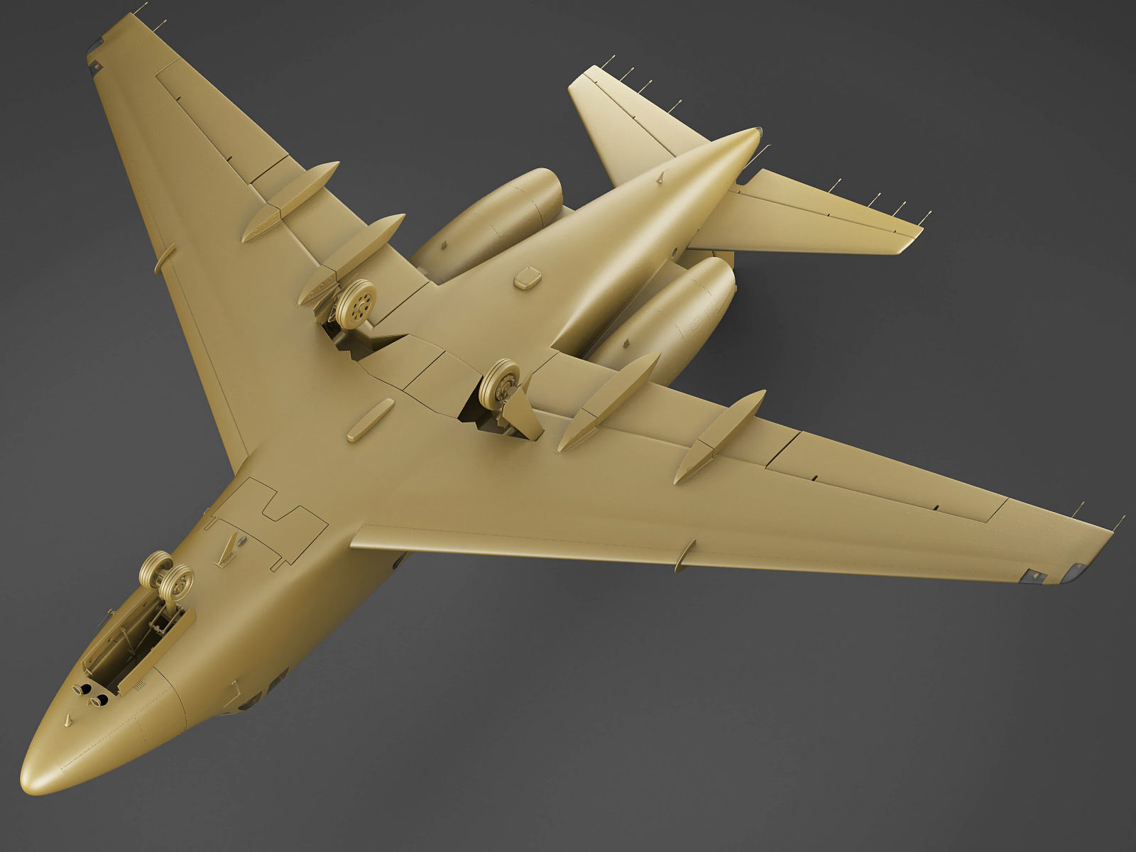 Sabreliner 60 - 65 with interior 3D model_29