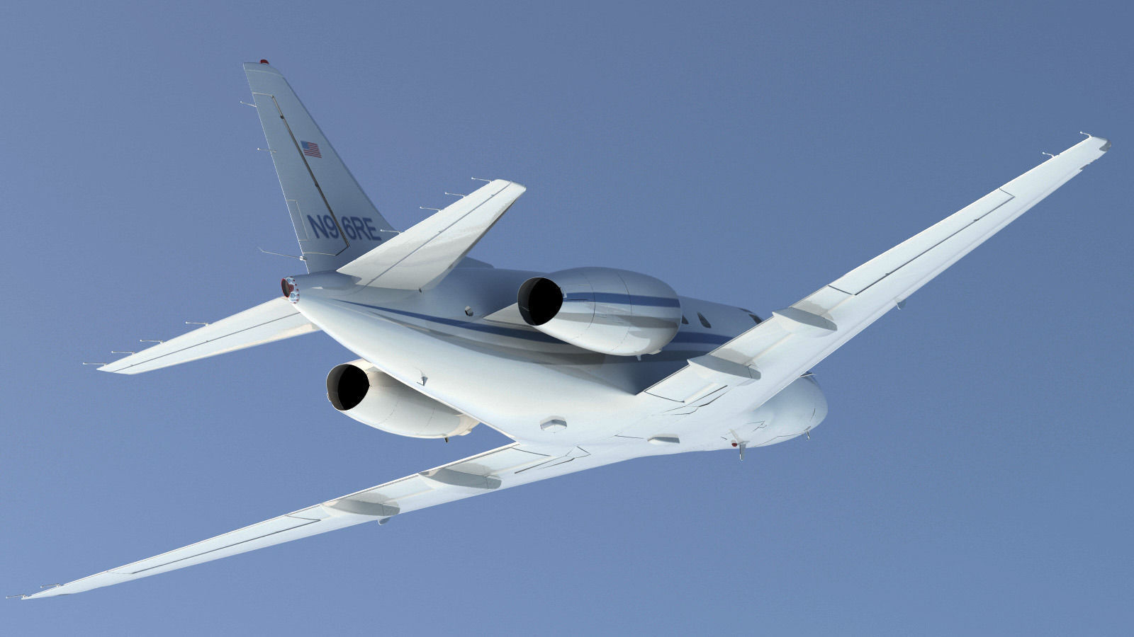 Sabreliner 60 - 65 with interior 3D model_26