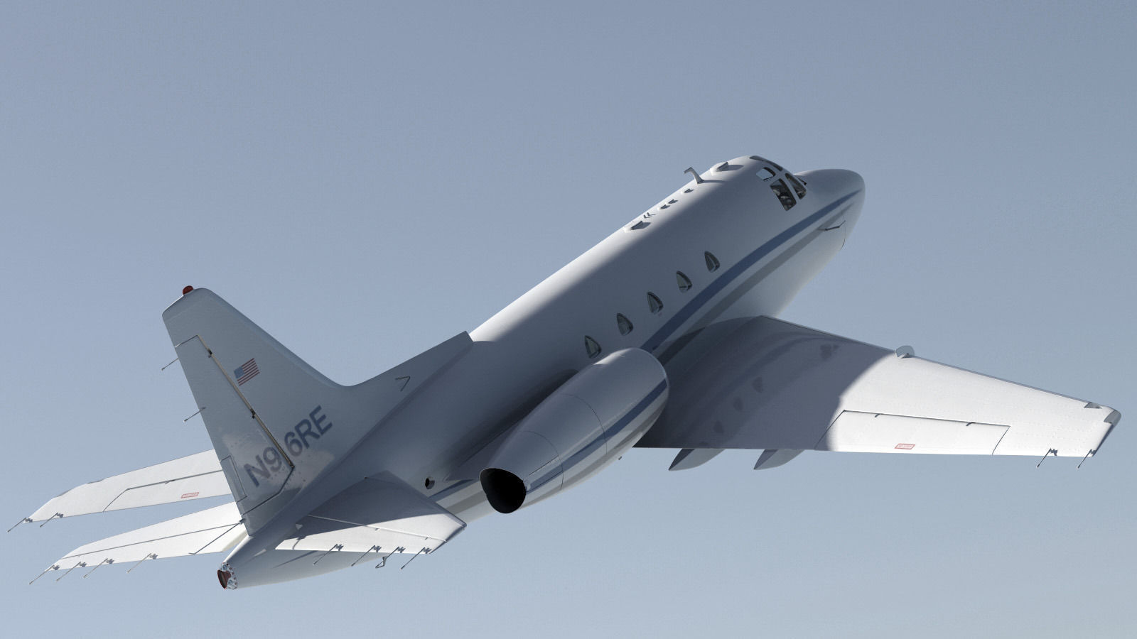 Sabreliner 60 - 65 with interior 3D model_24