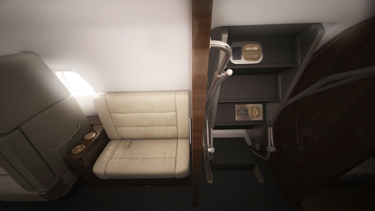 Sabreliner 60 - 65 with interior 3D model_3