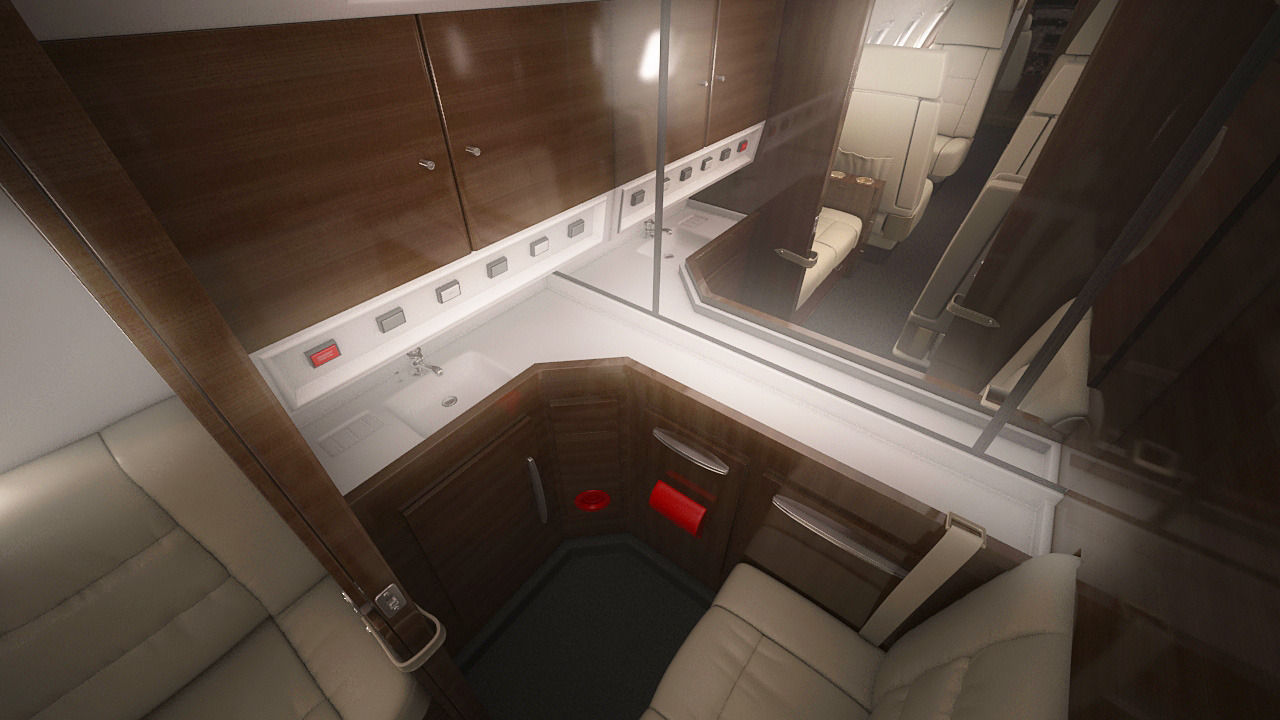 Sabreliner 60 - 65 with interior 3D model_6