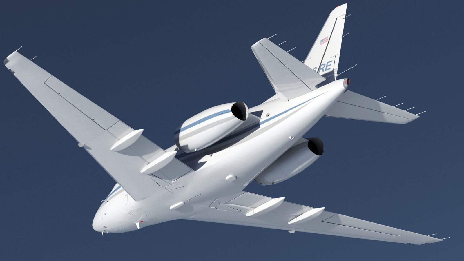 Sabreliner 60 - 65 with interior 3D model_23