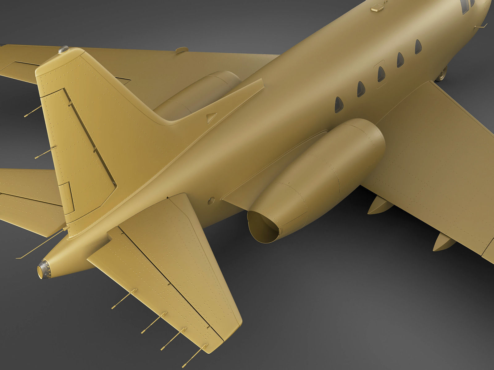 Sabreliner 60 - 65 with interior 3D model_28