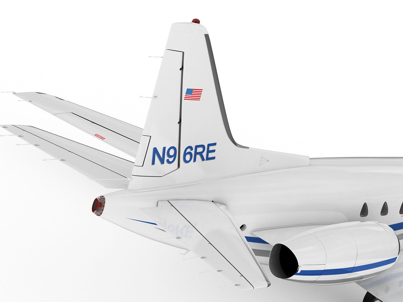 Sabreliner 60 - 65 with interior 3D model_17