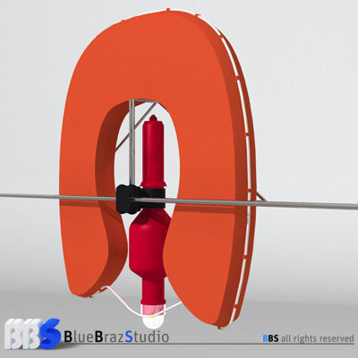 horseshoe lifebuoy 3D model_2