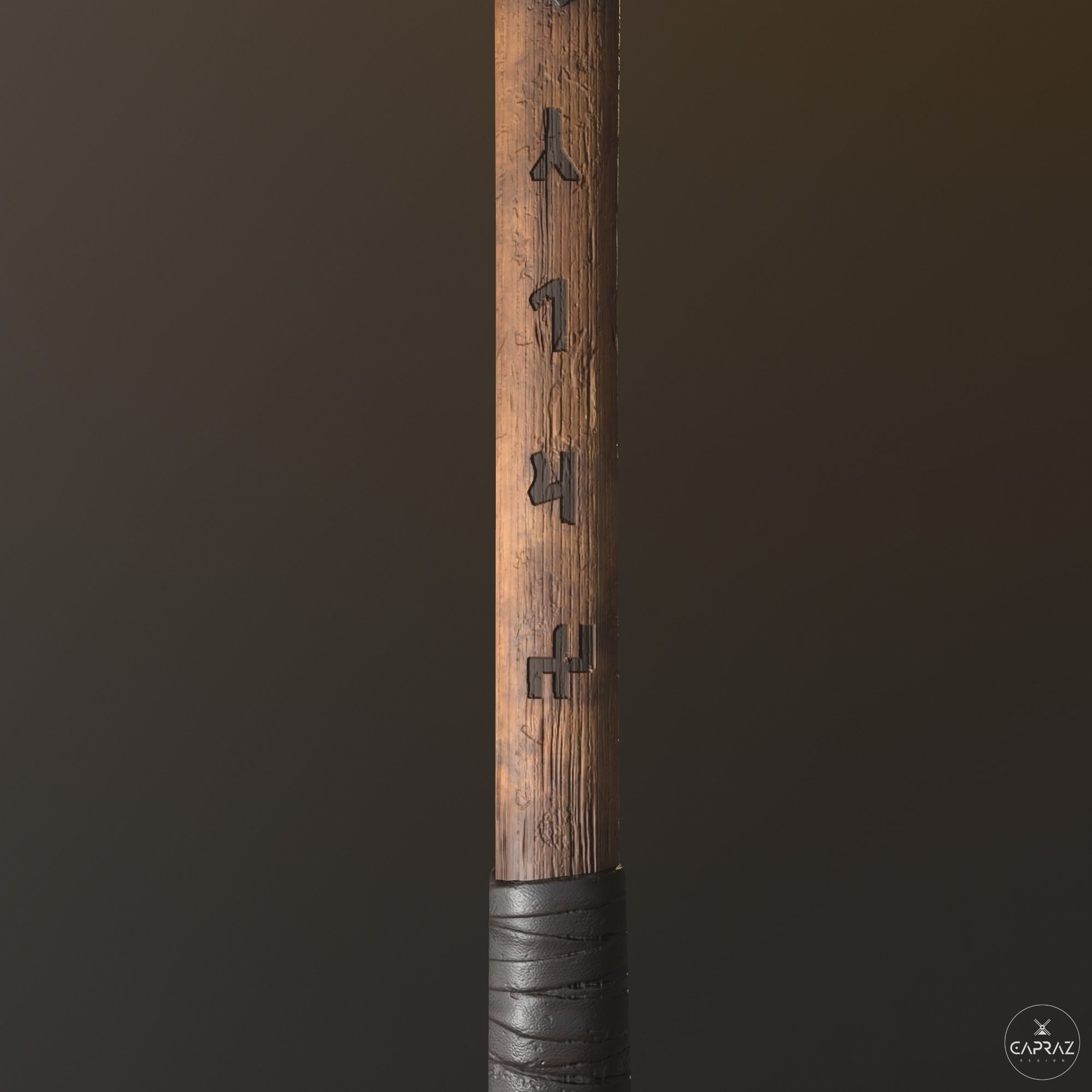 Viking Double Axe Low-poly 3D model_9