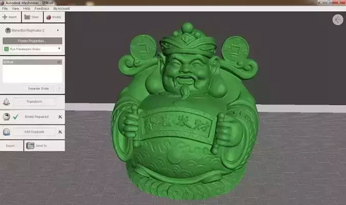 The God of wealth 3D print model