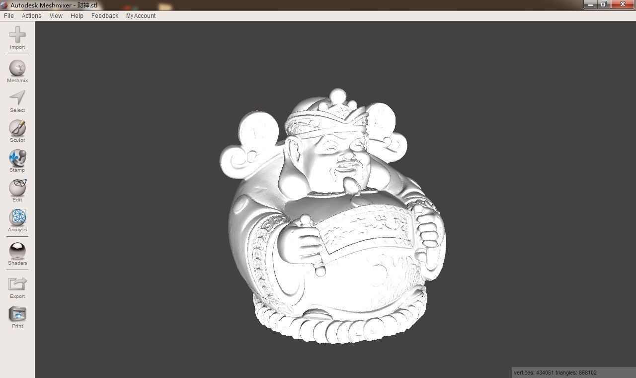 The God of wealth 3D print model_3