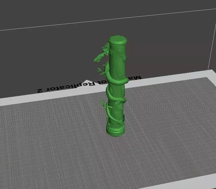 A dragon on a pole 3D print model_0