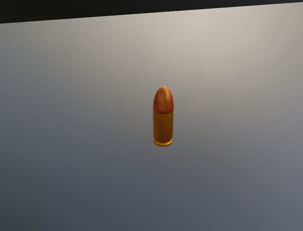 ammunition two gold bullets Free low-poly 3D model_3