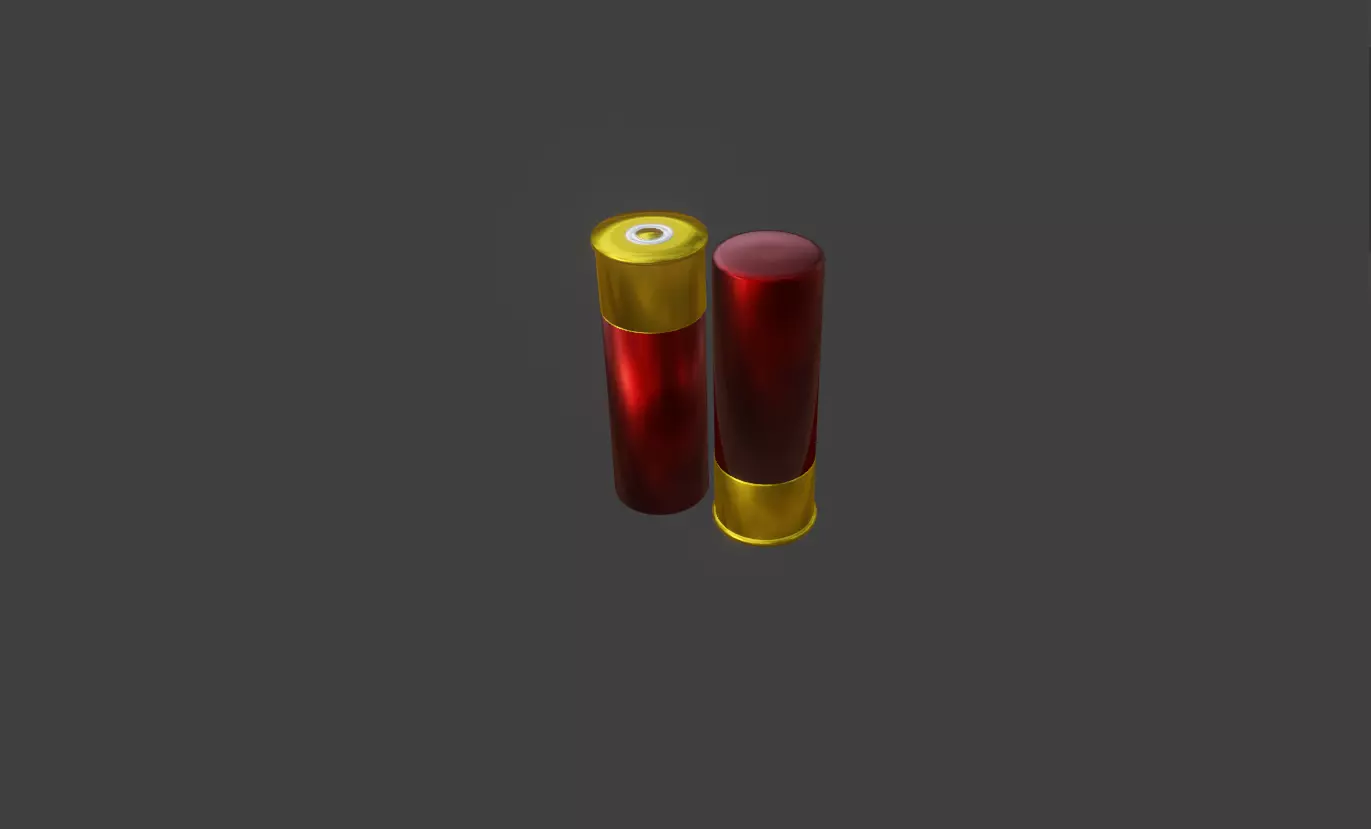 ammunition two gold bullets Free low-poly 3D model_0