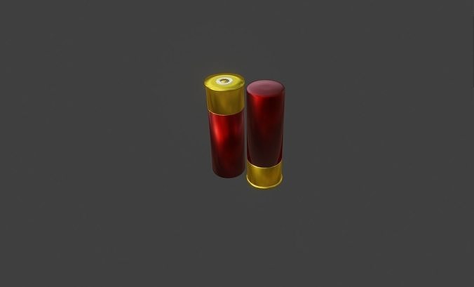ammunition two gold bullets Free low-poly 3D model