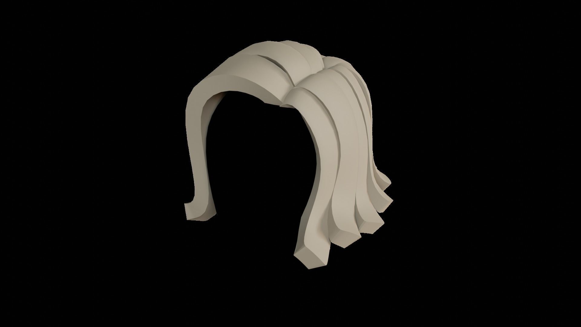 Base Stylized Haircuts 24-29 Low-poly 3D model_23